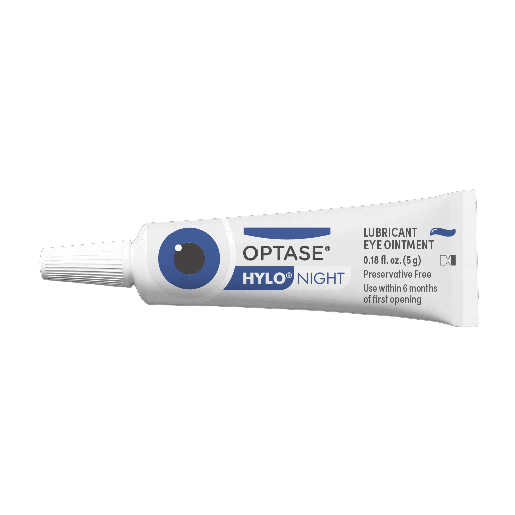 (6 pack) OPTASE Hylo Night Dry Eye Ointment - Nighttime Relief for Dry Eyes