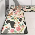 thumbnail image 2 of Kitchen Rugs Sets Of 2,Dachshund and Flower Anti Fatigue Kitchen Mat Rugs Non Slip Washable,Decorative Kitchen Floor Mats for Kitchen,Sink,Laundry,17"x47"+17"x47", 2 of 5