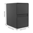 thumbnail image 4 of Modern Narrow Nightstand, Bedside Table with 2 Drawers, Slim Bedroom Storage Cabinet for Small Spaces Solid Wood (Dark Grey), 4 of 22