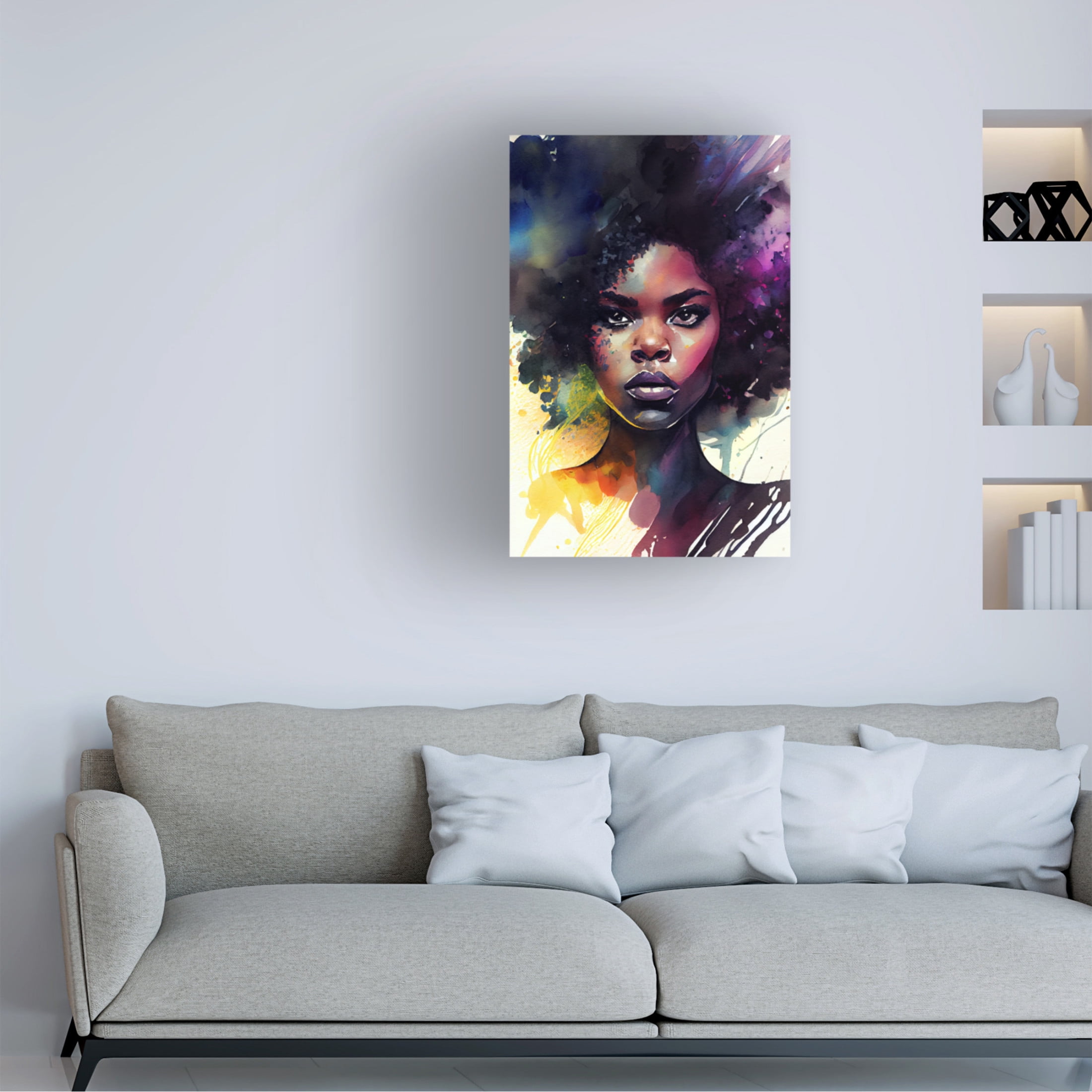 Canvas Wall Art - Sasha 'Rise III' Wall Art for Living Room, Bedroom, or Office Décor by Trademark Fine Art - 22 x 32 Inches