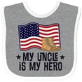 thumbnail image 3 of Inktastic My Uncle is My Hero Military Nephew Boys or Girls Baby Bib, 3 of 4