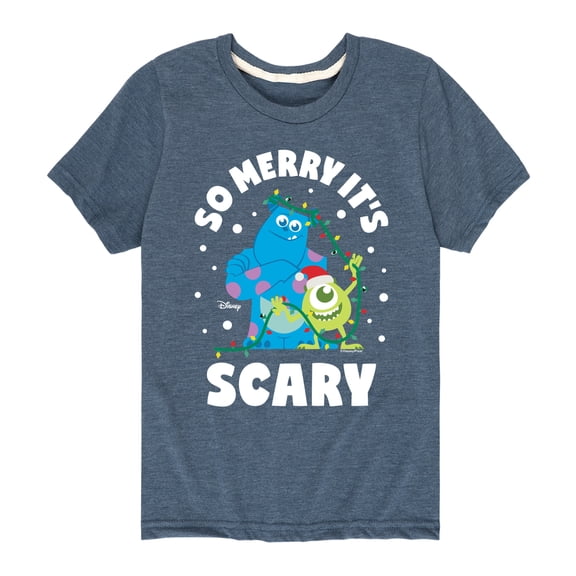 Monsters Inc - So Merry Its Scary - Toddler And Youth Short Sleeve Graphic T-Shirt