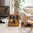 thumbnail image 5 of Mini Nativity Set in a Tin Box - Handcrafted Pocket Size Christmas Diorama Scene Gift Tin - Miniature Holiday Figures, Christmas Decoration Indoor for Home Gifts Decor Design A, 5 of 6