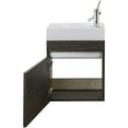thumbnail image 4 of Cutler Kitchen and Bath Piccolo 18" Space Saver Wood Bathroom Vanity in Oak, 4 of 7