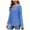 Blue, variant on Womens Long Sleeve Shirts Loose Fit Crew Neck Trend Fall and Winter Clothes Going Out Basics Tees
