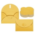 thumbnail image 1 of Uxcell 100Pack Small Gift Cards Envelopes, Heart Clasp Yellow Mini Card Envelopes for Business Card Easter Wedding Greeting, 1 of 6