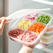 Food Storage Containers with Lids 6 Compartment Meal Prep Containers Divided Plates for Adults Snackle Box Container