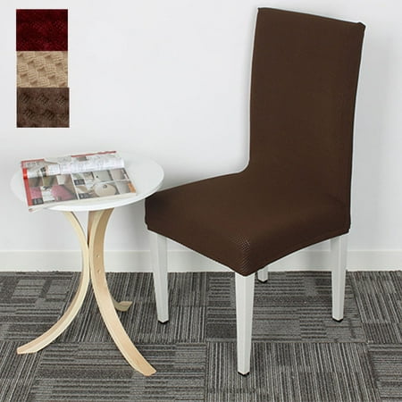 Coffee Spandex Elastic Chair Cover Chaircover Dining Room Wedding Stretch Chair Slipcover Seat Protector Decor Removable Washable