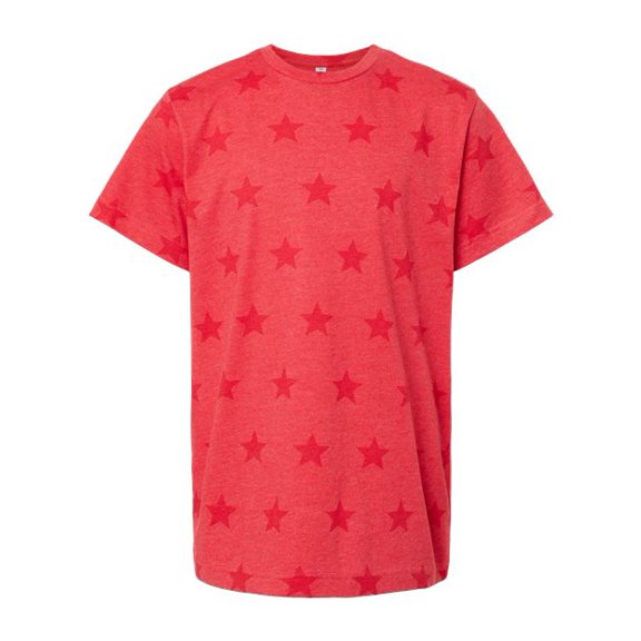 Code Five B04538704 Youth Star Print T-Shirt, Red Star - Medium