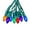 Multicolor, variant on Novelty Lights 25 Feet C7 Ceramic Purple Christmas String Light Set, Vintage Holiday Hanging Light Set, Green Wire