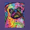 thumbnail image 2 of Funny Neon Pug | Dean Russo Art Animal Lover Ladies Racerback Tank Top, Purple Rush, Small, 2 of 6