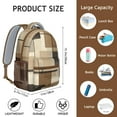 thumbnail image 6 of Brown and Grey Abstract Art Artwork Backpack for School,Cute School Bag,Schoolbag with Adjustable Shoulder Straps & Padded Back,15.3"x11"x6.7", 6 of 6