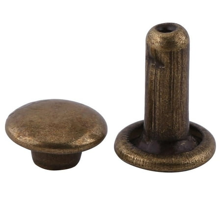 

FAGINEY 100pcs Double Cap Rivet Tubular Metal Leather Craft Repairs Studs Decoration Metal Rivet Leather Craft Rivet