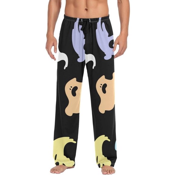 GZHJMY Halloween Spooky Motif Pajama Pants For Men, Men's Separate Bottoms, Lounge Pants with Pockets, Christmas New Year Birthday Gifts, XX-Large, Christmas New Year Birthday Gifts, XX-Large