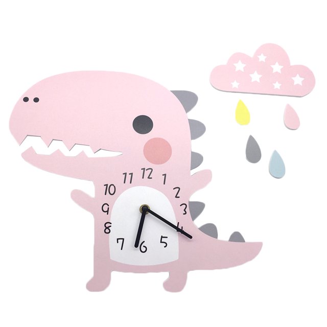Juego de reloj de pared de dibujos animados para el hogar, dormitorio para niños, sala de estar, reloj silencioso, suministros decorativos para jardín de infantes Speravity JJ65291-01B