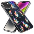 thumbnail image 2 of MUNDAZE Apple iPhone 6/7/8/SE 2020/SE 3 2022 Shockproof Clear Hybrid Protective Phone Case Water Painting Colorful Splash Gnomes Cover, 2 of 5
