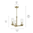 thumbnail image 4 of Kichler Lighting - Crosby - 3 light Convertible Chandelier - with Contemporary, 4 of 7
