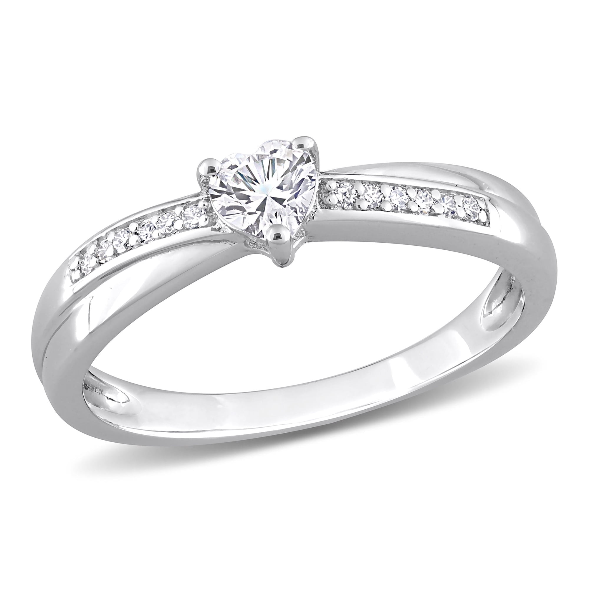 Everly Women's Created Sapphire Sterling Silver Engagement Ring