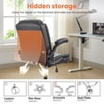 thumbnail image 4 of Fantasylab Executive Ergonomic 300LBS PU Leather Home Office Desk Chair, Computer Desk Chair with Adjustable Armrest,GREY, 4 of 10