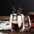 thumbnail image 3 of 300ML Double Wall Glass Coffee Tea Cup Heat-resistant Double Layer Glass Mug AU, 3 of 11