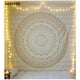 HEVIRGO Mandala Bohème Yoga Tapis Plage Serviette Châle Couverture Indien Mur Tenture, Noir 200x150cm – image 3 sur 9