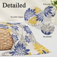 thumbnail image 3 of Geometric Flower Pillow Covers 12"x20", Vintage Country Floral Blue Yellow on Linen Soft Brushed Microfiber Breathable Throw Pillow Covers, Decorative Pillowcase with Zipper for Couch Sofa Bedroom, 3 of 9