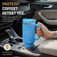 thumbnail image 4 of MARAZONE Leakproof 40 oz Stainless Steel Insulated Travel Mug, Cup for Coffee, Water, Tea and Smoothie, Sky Blue, 4 of 8