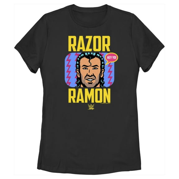 Women's WWE Razor Ramon Comic Graphic Tee Black Small