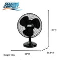 thumbnail image 5 of Seasons Comfort 16 Inch Oscillating Tabletop Fan, 3 Speeds, Adjustable Tilt - FTT16, 5 of 10