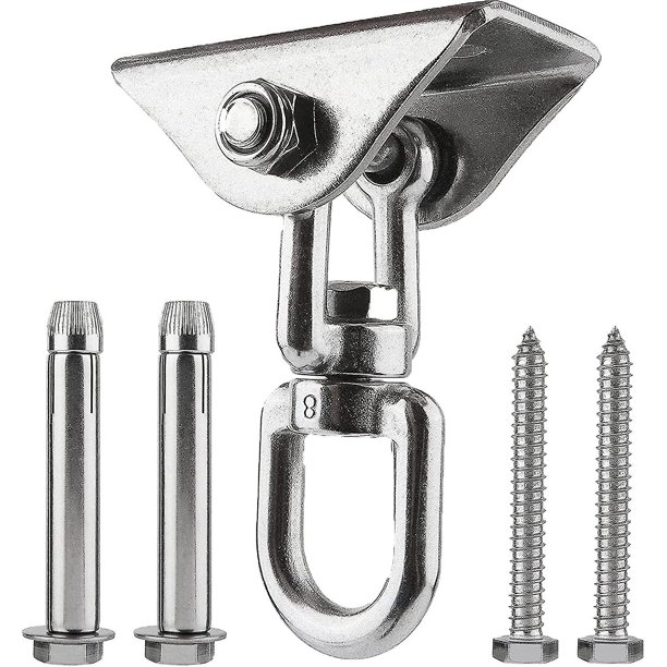 Perchas de columpio de acero inoxidable de capacidad, ganchos de columpio resistentes para techo de hormigón de madera, accesorios para colgar para juegos de columpios de gimnasio, hamaca, p