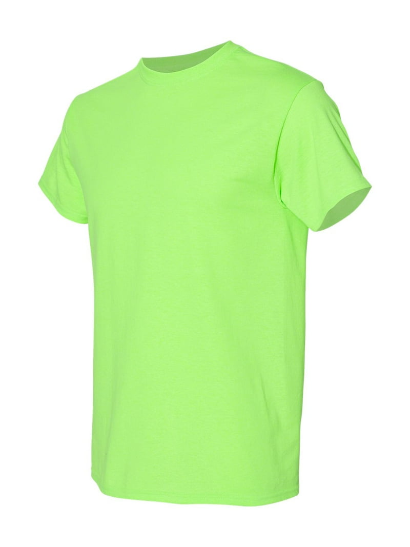 Men's Heavy Cotton T-Shirt, Multi Colors, Neon Green, 4X-Large