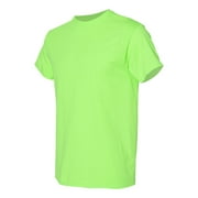 Men Heavy Cotton Multi Colors T-Shirt Color Neon Green Medium Size