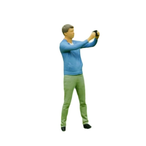 Figura en miniatura de resina para escena de toma de fotografías, personaje de película, muñeco para proyectos de bricolaje, micropaisaje, diorama, Masculino