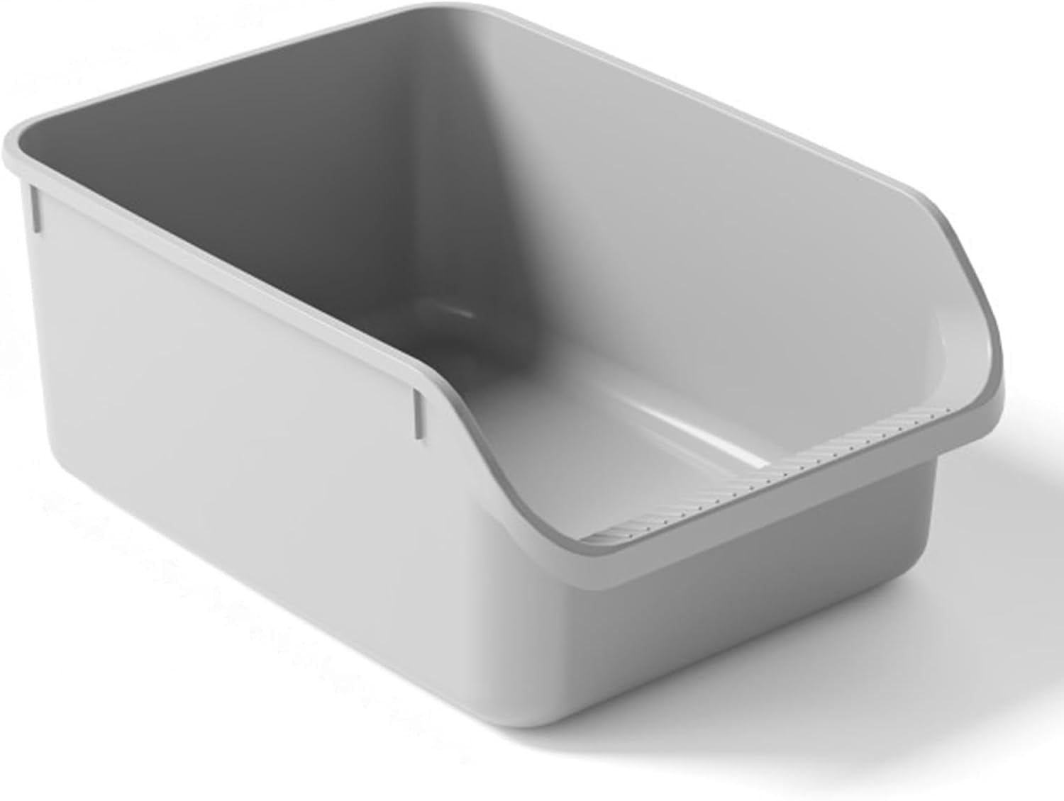 Large Cat Litter Box with High Sides,Cat Boxes for Indoor Cats,Cat Litter Pan for Kitty,Litter Box with Low Entry,Easy to Clean,Anti-Splashing(Cream White)