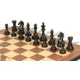 thumbnail image 6 of Fierce Knight Staunton Chess Set Ebonized & Boxwood Pieces with Walnut & Maple Molded Edge Board - 3" King, 6 of 7