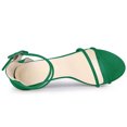 thumbnail image 4 of BLISSFUL STEP Women's Clear Open Toe Chunky Heel Sandals Green (Size 7), 4 of 6