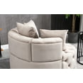 thumbnail image 7 of Modern Barrel Chair, Round Oversized Barrel Chairs, Sofa Lounge Accent Chair, Velvet Leisure Sofa Chair, Comfy Leisure Chair with 3 Pillows for Living Room Bedroom Hotel Office, Khaki, 7 of 7