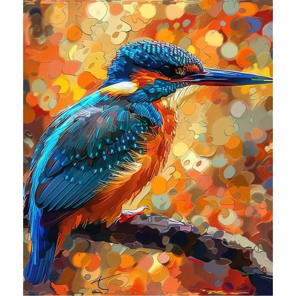 Paint by Numbers Kit for Adults -Kingfisher- Beginners Acrylic Adult Paint by Number Kits on Canvas Digital Oil Number Painting Kits for Home Decor Gift 16"x20"-