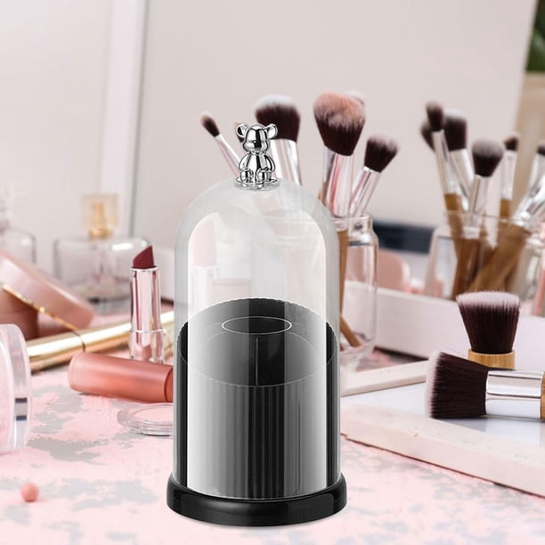 Caja de almacenamiento para brochas de maquillaje Salvador organizador cosméticos multifuncional a prueba de polvo Negro