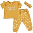 thumbnail image 3 of Chick Pea Baby Girl 3 PC French Terry Jogger Set, Sizes Newborn-24 Months, 3 of 7