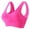 Hot Pink, variant on qelini Womens Seamless Wireless Bras Full Cup Adjustable Padded Wirefree Breathable No Steel Ring Gathering Underwear Push Up Shaping Sport Bras Navy XXXXXL