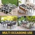 thumbnail image 5 of Sage Green Black Geometric Table Cloths for 5 Foot Rectangle Tables, Modern Art Abstract Grey Line Patio Waterproof Elastic Fitted Tablecloths, Washable Rectangular Table Cover for Camping, 5 of 8