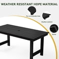thumbnail image 6 of JUSTLET Outdoor Patio Dining Chairs Set of 7,1 Dining Table and 6 Chairs,Black, 6 of 12