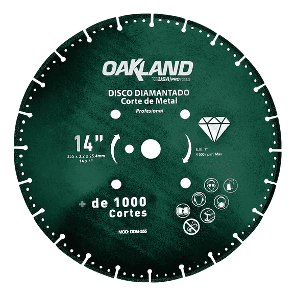 Disco de Diamante para Corte Metal 14 Oakland DDM-355