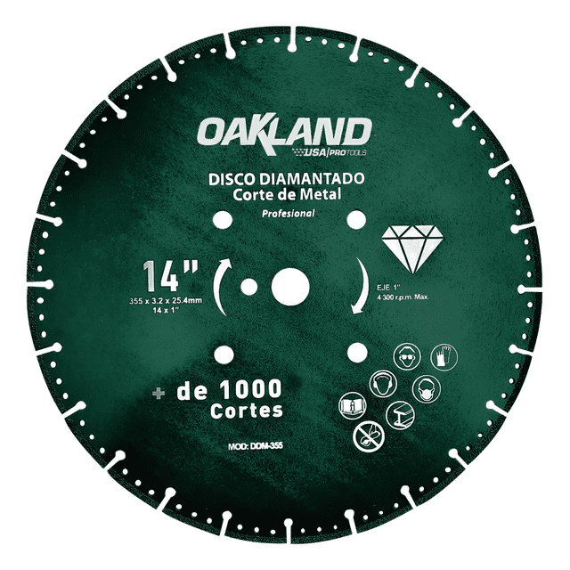 Disco de Diamante para Corte Metal 14 Oakland DDM-355