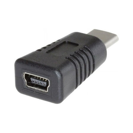 UPC: 0873791012428 | 4XEM USB-C to Mini USB 2.0 Type-B Adaptor – 1 x Type C Male USB – 1 x Type B Female Mini USB – Black