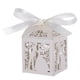 thumbnail image 1 of 100 Uds Cajas de dulces de boda diseño de pareja fiesta de lujo boda Favor cinta cajas de dulces caja de regalo decoraciones de mesa (blanco), 1 of 5