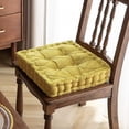 thumbnail image 1 of Nvzi Diamond Pattern Chair Pads with Handle Soft Comfy Velvet Seat Chair Cushion for Dining Chairs, Office Chairs, Hardwood Floors (Yellow Green,16x16), 1 of 5