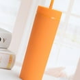 thumbnail image 3 of Drinking Straw Cup Colorful Plastic Simple Style Comfortable Hand Feeling Large Capacity Drinking Straw Bottle, 3 of 5