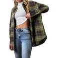 thumbnail image 3 of Fantaslook Plaid Shirts for Women Button Down Flannel Shirts Casual Loose Long Sleeve Blouses Tops, 3 of 10